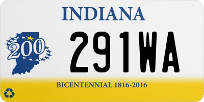 IN license plate 291WA