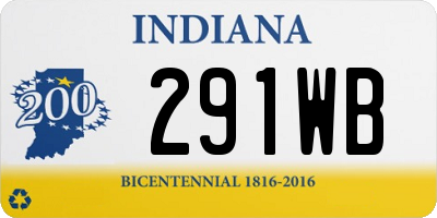 IN license plate 291WB