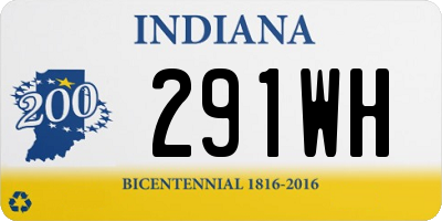 IN license plate 291WH