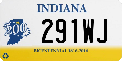 IN license plate 291WJ