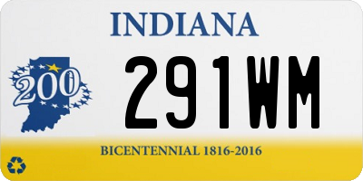 IN license plate 291WM