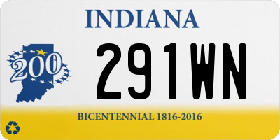 IN license plate 291WN