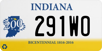 IN license plate 291WO