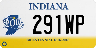 IN license plate 291WP