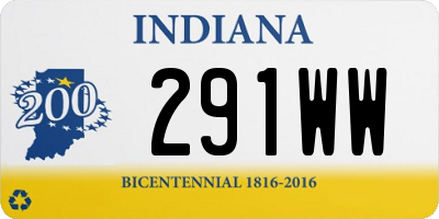 IN license plate 291WW