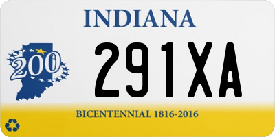 IN license plate 291XA