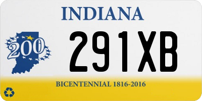 IN license plate 291XB