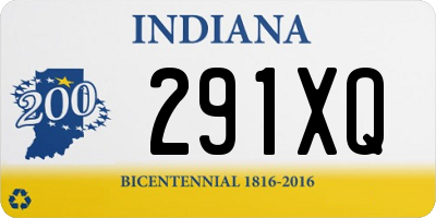 IN license plate 291XQ