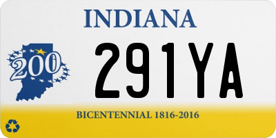 IN license plate 291YA