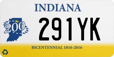 IN license plate 291YK