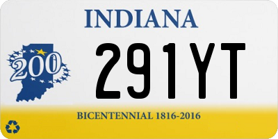 IN license plate 291YT