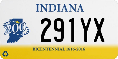 IN license plate 291YX