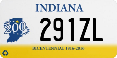 IN license plate 291ZL