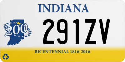 IN license plate 291ZV