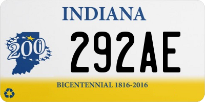 IN license plate 292AE