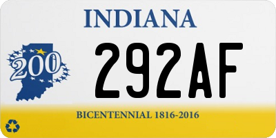 IN license plate 292AF