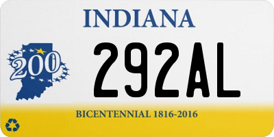 IN license plate 292AL