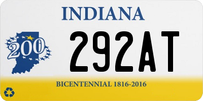 IN license plate 292AT