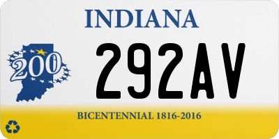 IN license plate 292AV