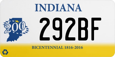 IN license plate 292BF