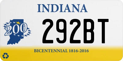 IN license plate 292BT