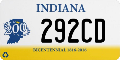 IN license plate 292CD