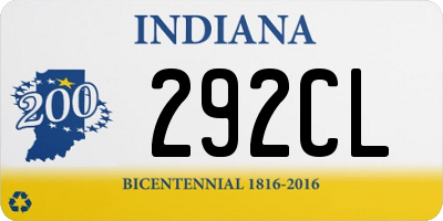 IN license plate 292CL