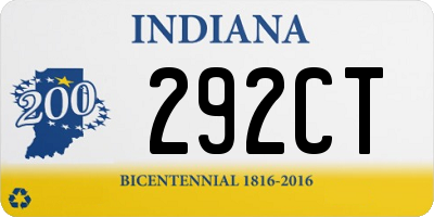 IN license plate 292CT