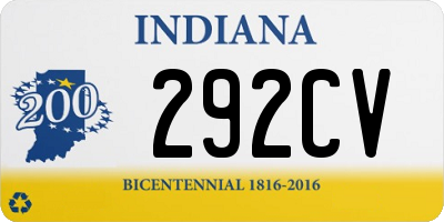 IN license plate 292CV