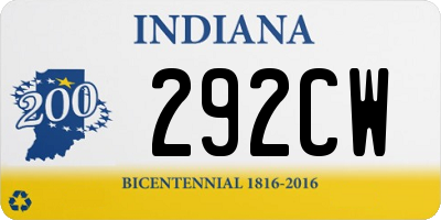 IN license plate 292CW