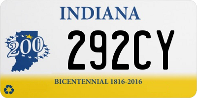 IN license plate 292CY