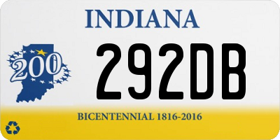 IN license plate 292DB