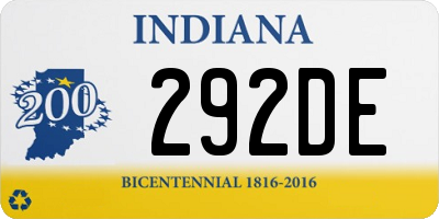 IN license plate 292DE