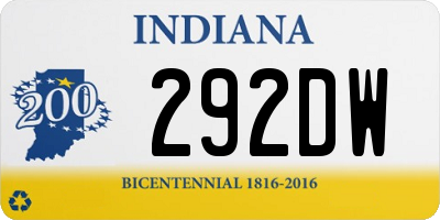 IN license plate 292DW