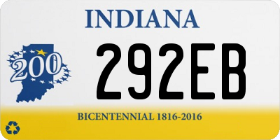 IN license plate 292EB