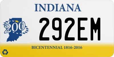 IN license plate 292EM