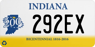 IN license plate 292EX