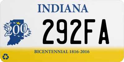 IN license plate 292FA