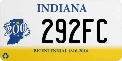 IN license plate 292FC