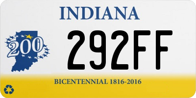 IN license plate 292FF