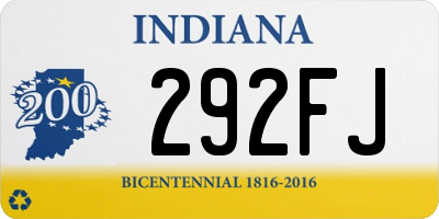 IN license plate 292FJ