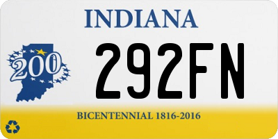 IN license plate 292FN