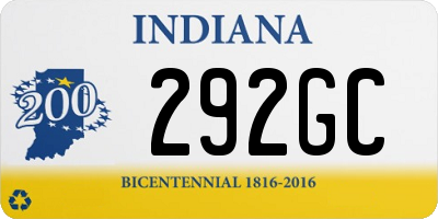 IN license plate 292GC