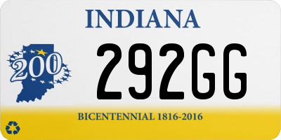 IN license plate 292GG