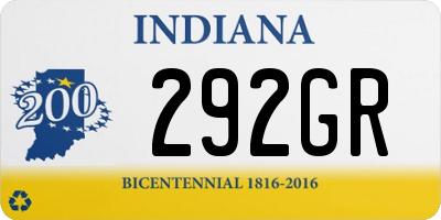 IN license plate 292GR