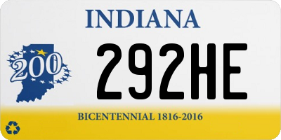 IN license plate 292HE