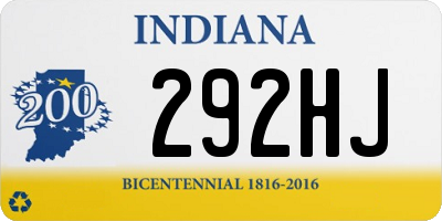 IN license plate 292HJ