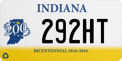 IN license plate 292HT