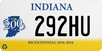 IN license plate 292HU