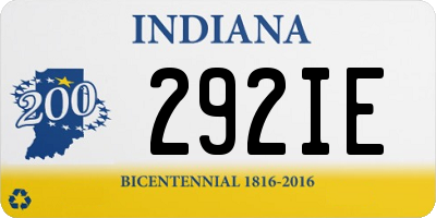 IN license plate 292IE